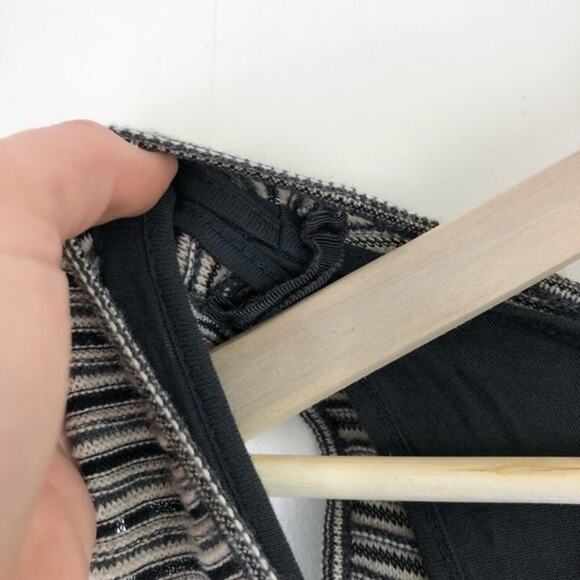 Anthropologie Knitted Knotted Test Pattern Black Silver Dress Size XS - Picture 5 of 8